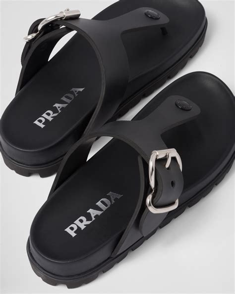 prada rubber sandals mens|Prada flip flops men's.